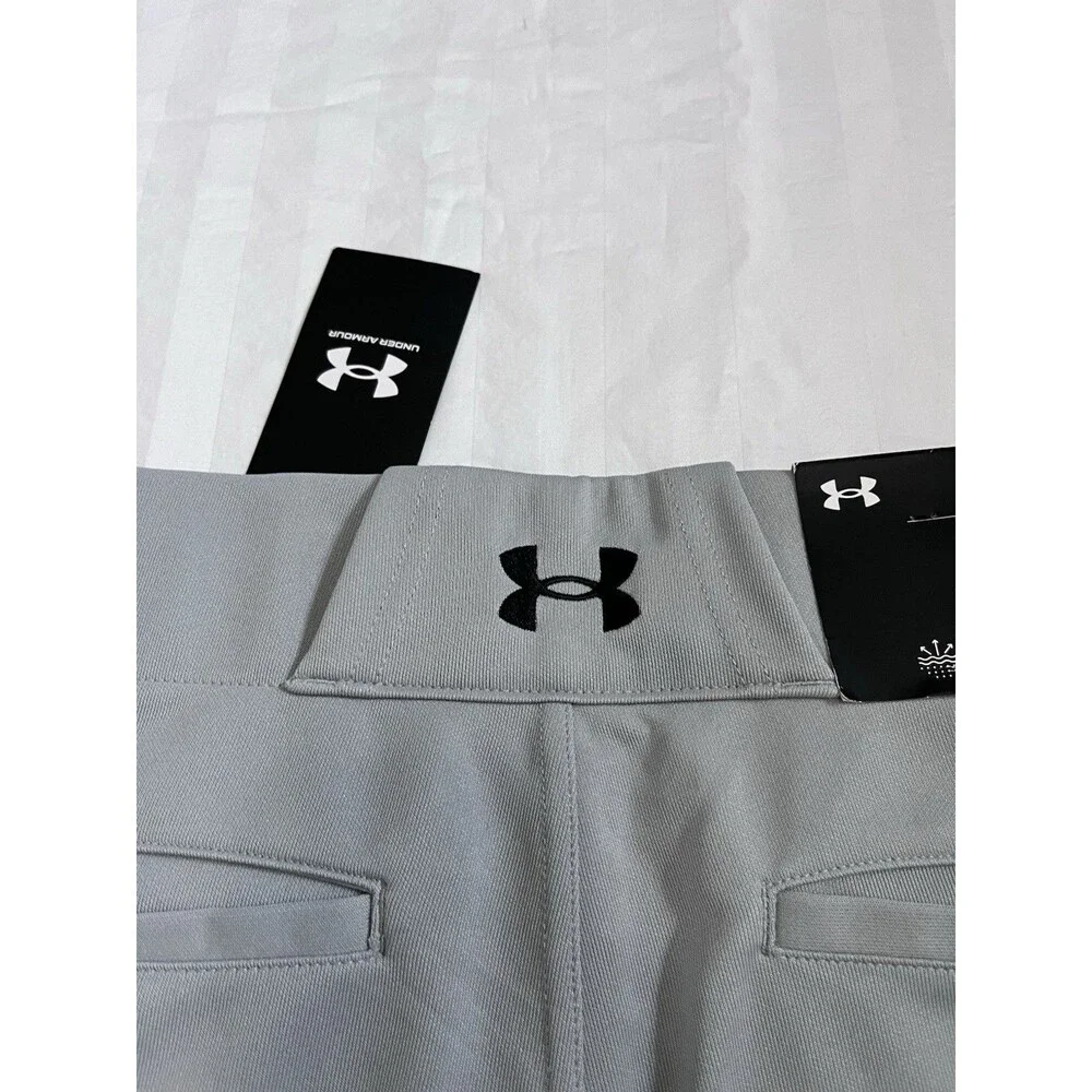 NEW Under Armour Men’s Utility Pants Relaxed Fit Gray Piped Baseball Size Small